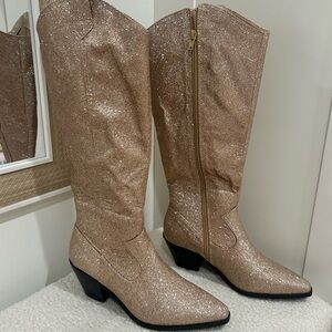 Glittery Tan Women's Boots